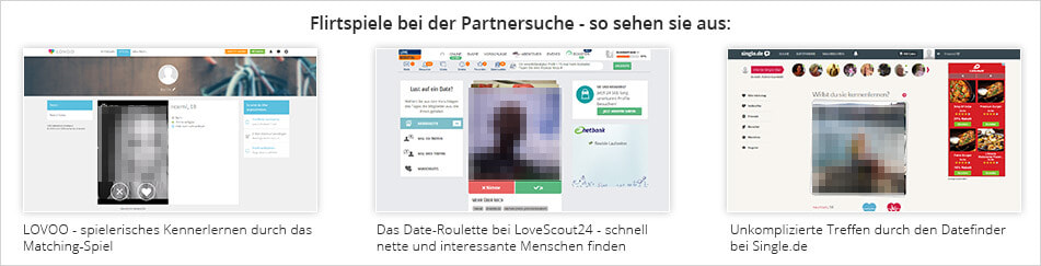 Flirt-Spiele wie Date-Roulette sind inzwischen sehr beliebt, daher haben auch alle Singlebörsen eine solche Funktion